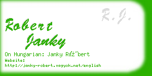 robert janky business card